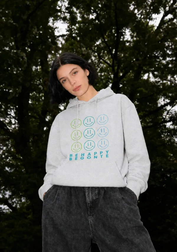 SUDADERA SMILEYS GRIS